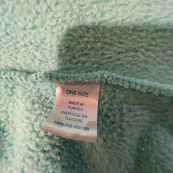 Pottery Barn Teen Sherpa Robe, Teal, One Size, Cozy - Picture 7 of 8